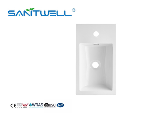 SWZ460 Thick Edge Various Size Customized Artificial Stone Basins Single Hole Durable Stone Counter Top Sinks