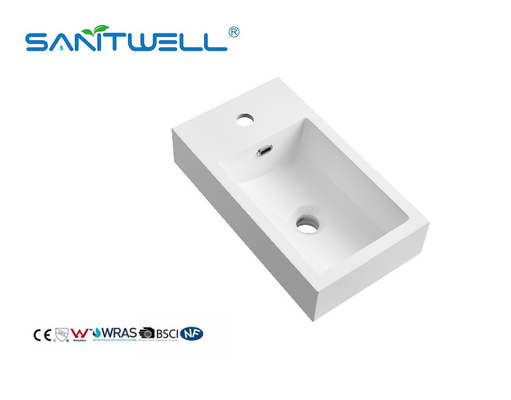 SWZ460 Thick Edge Various Size Customized Artificial Stone Basins Single Hole Durable Stone Counter Top Sinks