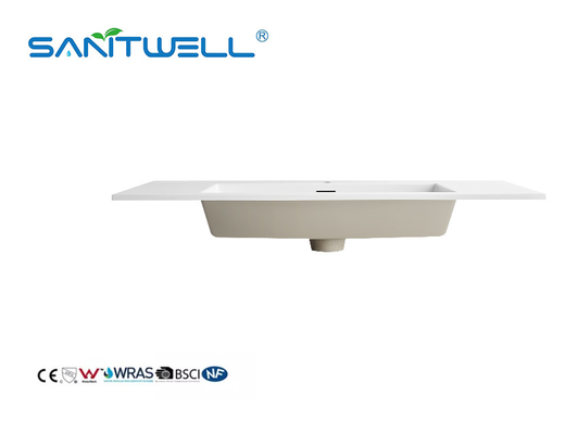Large Size Good Sale SWJ1000 Sanitary Ware Stone Resin Basins Glossy White Bowl Sinks