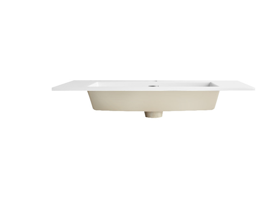Various Size Sanitary Ware Stone Resin Basins Customized Solid Surface Rectangle Shape Washing Hand Basins For Bathroom