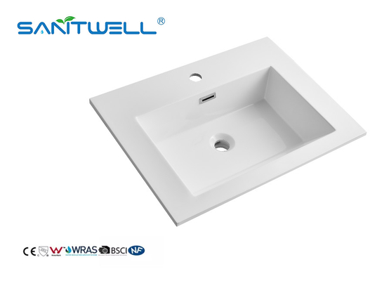 Acceptable Artificial Stone Basins Special ModelsSmall Size Glossy White Durable Stone Cabinet Basins For Bathroom Sink