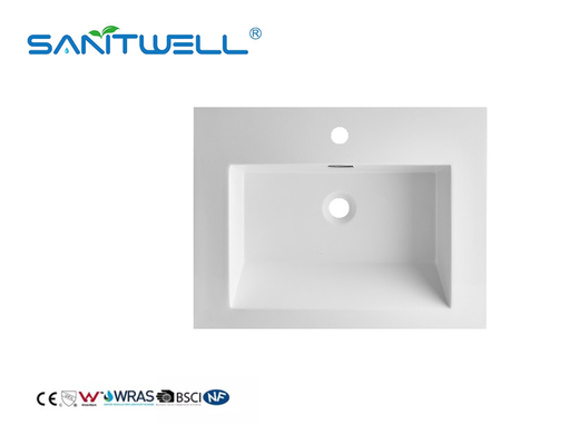 Acceptable Artificial Stone Basins Special ModelsSmall Size Glossy White Durable Stone Cabinet Basins For Bathroom Sink