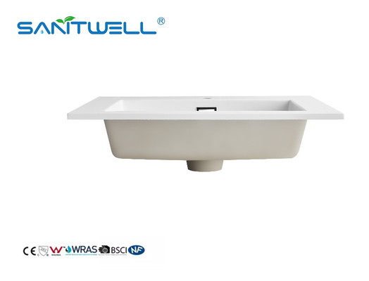 Acceptable Artificial Stone Basins Special ModelsSmall Size Glossy White Durable Stone Cabinet Basins For Bathroom Sink