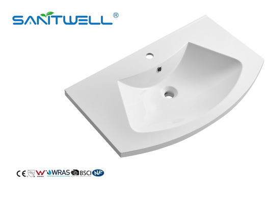 Special Models New Design SWS800-2 Sanitary Ware Artificial Stone Basins Unique Shape Glossy White Washing Hand Basins