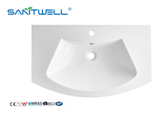 Special Models New Design SWS800-2 Sanitary Ware Artificial Stone Basins Unique Shape Glossy White Washing Hand Basins