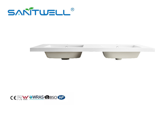 Double HandSWAB1524 Large Size Artificial Stone Resin Basins Solid Surface Semi-Counter Washing Hand Sinks For Bathroom