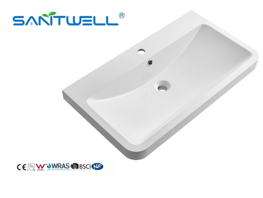 SWY80 Unique Models Chaozhou Good Sale Artificial Stone Basins Easy Clean Durable Stone Washing Hand Basins For Bathroom