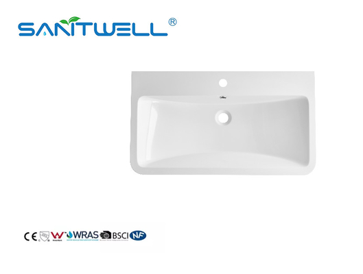 SWY80 Unique Models Chaozhou Good Sale Artificial Stone Basins Easy Clean Durable Stone Washing Hand Basins For Bathroom