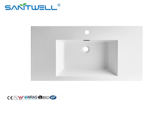 SWU1000 Sanitary Ware Product Large Size Artiifcial Stone Basins Matt White Semi-Counter Basins For Hotel
