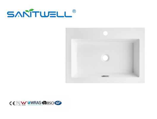 SWQ635 Top Quality Wholesale Factory Stone Basins Durable Rectangle Shape Cabinet Basins With Shampoo Basins