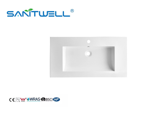 SWM900 Good Sale China Suppliers Artificial Stone Basins Rectangle Shape Easy Clean Semi-Counter Sinks