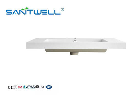 SWM900 Good Sale China Suppliers Artificial Stone Basins Rectangle Shape Easy Clean Semi-Counter Sinks