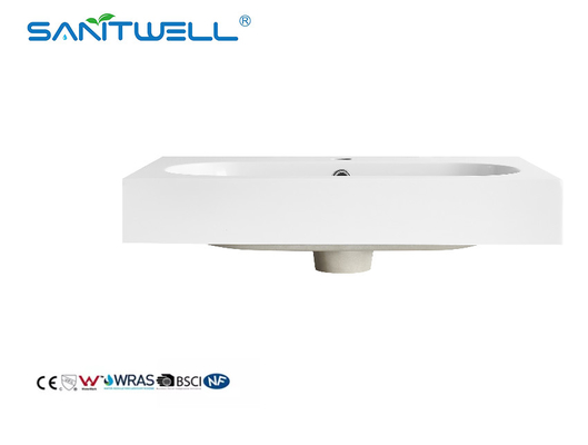 SW6051-590 Wholesale China OEM Acceptable Stone Resin Basins Inside Round Shape Semi-Counter Sinks