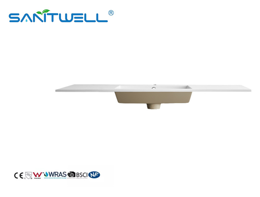 Large Size SWJ1200-1 Two Side Enough Capacity Stone Resin Basins Easy Clean Cabinet Basins For Vanitary Sinks