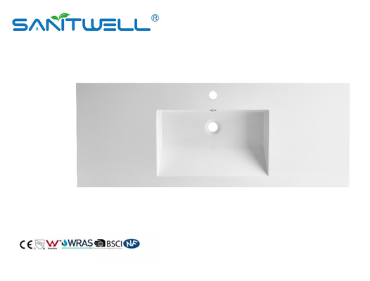 Large Size SWJ1200-1 Two Side Enough Capacity Stone Resin Basins Easy Clean Cabinet Basins For Vanitary Sinks