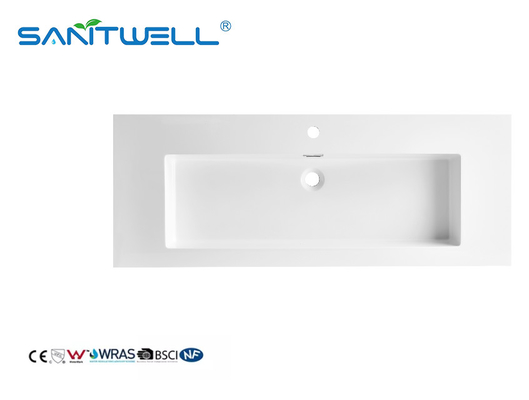 Hot Sale Sanitary Ware SWF1205 Bathroom Stone Resin Basins Large Size Durable Stone Sinks Customized Acceptable