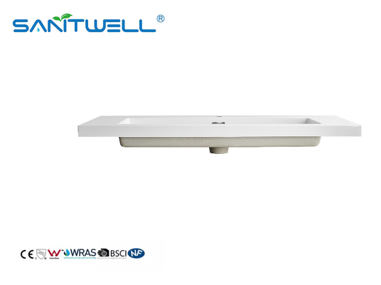 Hot Sale Sanitary Ware SWF1205 Bathroom Stone Resin Basins Large Size Durable Stone Sinks Customized Acceptable