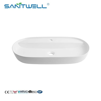 Factory Direct Supply AB8473 Above Counter Sink Matt White Vessel Wash Hand Basin For Bathroom
