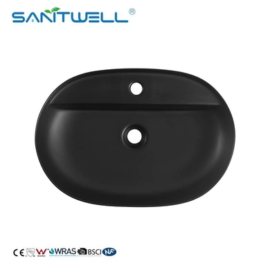 Made In China AB8475 Bathroom Sanitary Ware Sinks Matt Black Bowl  Above Counter Basins