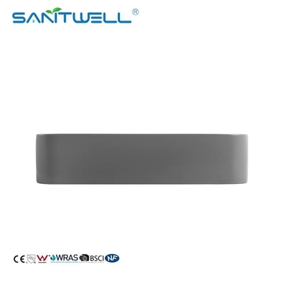 2022 New Design AB8522 Ceramic Wash Hand Basins Matt Grey Rectangle Shape Above Counter Sinks