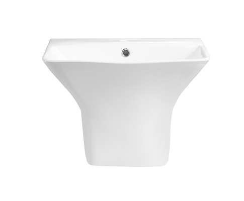 Luxury Fashion Design SWM9507-1 Bathroom Half Pedestal Sinks Soild Surface Wall Hung Sinks