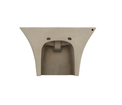 Luxury Fashion Design SWM9507-1 Bathroom Half Pedestal Sinks Soild Surface Wall Hung Sinks