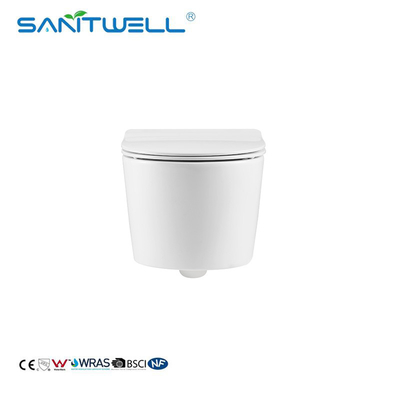 Wholesale Luxury SWA325 Procelian WC Washdown Rimless Wall Hung Toilets P trap European Market