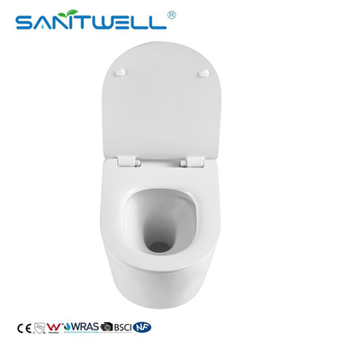 Wholesale Luxury SWA325 Procelian WC Washdown Rimless Wall Hung Toilets P trap European Market