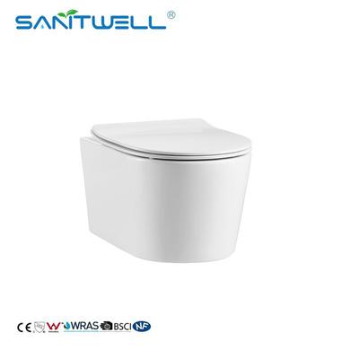 Wholesale Luxury SWA325 Procelian WC Washdown Rimless Wall Hung Toilets P trap European Market