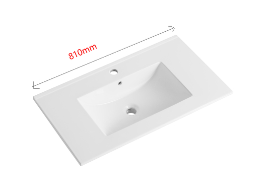 Fashion Design Chaozhou AC8003-80 Bathroom Cabinet Basin 800MM Length Ceramic Wash Hand Sinks