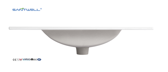 Fashion Design Chaozhou AC8003-80 Bathroom Cabinet Basin 800MM Length Ceramic Wash Hand Sinks