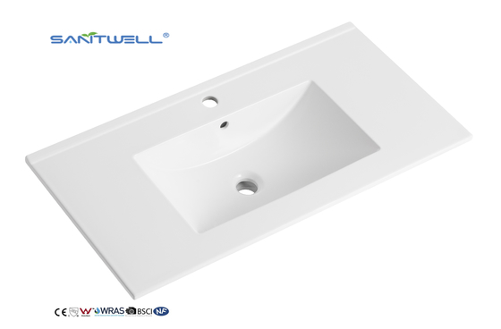 AC8003-90 China Chaozhou Suppliers Ceramic Cabinet Basins 900MM Length Glossy White Easy Clean