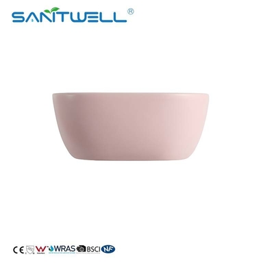 Chaozhou Factory Above Counter basin 2024 Pink Color Ceramic Basin Wall Mounted Sink