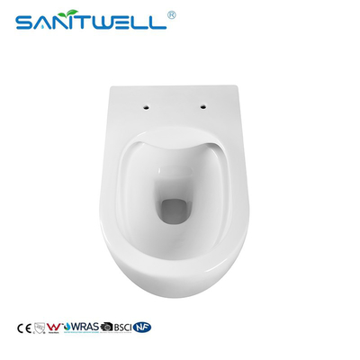 Small ceramic white p-trap 180mm wall mounted toilet space saving vanitary closet