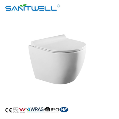 Rimless flushing ceramic wall hanging wc  white color for bathroom