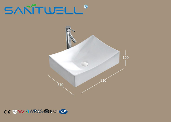 New Design Square AB143 Above Counter Basin Ceramic Vanity Bowl  510*370*120 mm