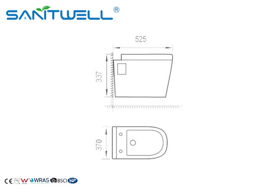 Sanitary Wares WC Concealed Cistern Toilet Two Piece White Water-Saving