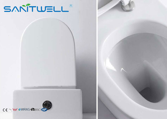 American Standard  Siphonic Ceramic Toilet Dual Flush Normal Height Round Front WC with Liner White 2-Piece