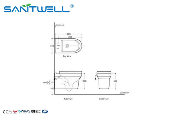 Wall Mounted Concealed Cistern Ceramic Toilet Modern Water Saver Flush Types