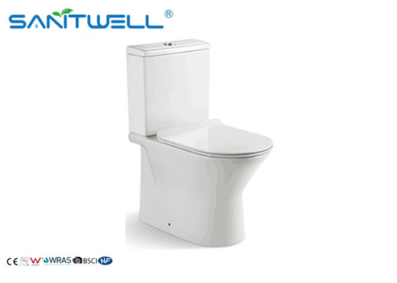 Gravity Flushing System Ceramic Toilet Western Sitting WC Two Piece