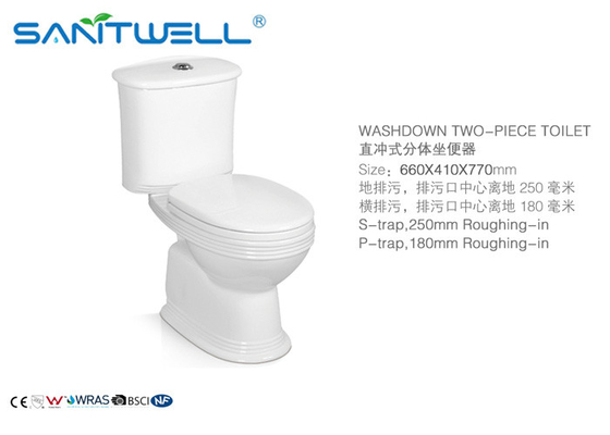 Modern European Style Popular Models Gravity Ceramic Toilet Sanitary Ware Two Piece WC