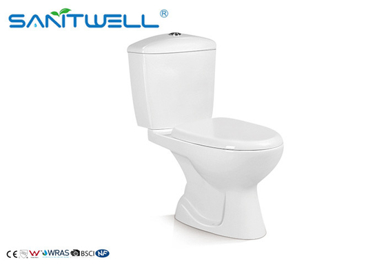 Dual Flush Sanitary Ware Ceramic Toilet White Bathroom Washdown With Slow Close Seat Cover