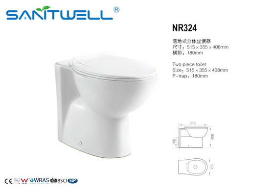 Colored Multifunction Toilet Ceramic Two Piece WC White color
