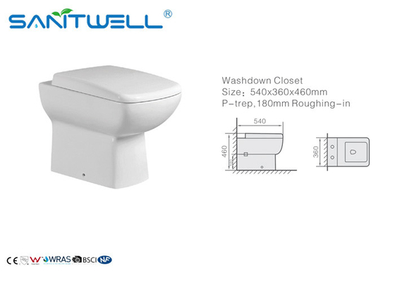 Hotel Bathroom Washdown Bathroom Toilet Commode with Watermark Certification