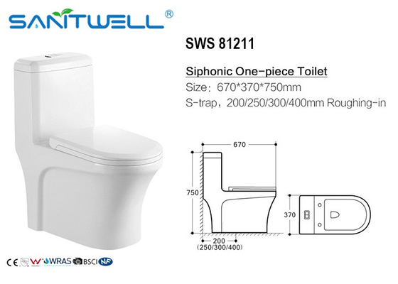 Famous Brand Siphonic WC Sanitary Side Water Flusher Ceramic Toilet
