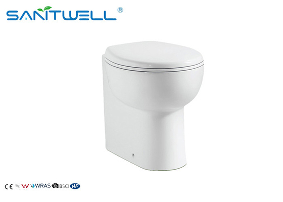 Round Comfort Height Wall Faced Toilet Washdown Ceramic Two Piece WC For Bathroom
