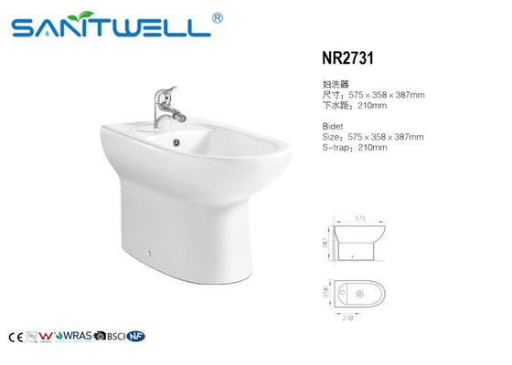 Decoration WC Bidet Ceramic Bio Bidet Toilet  575*358*387mm size
