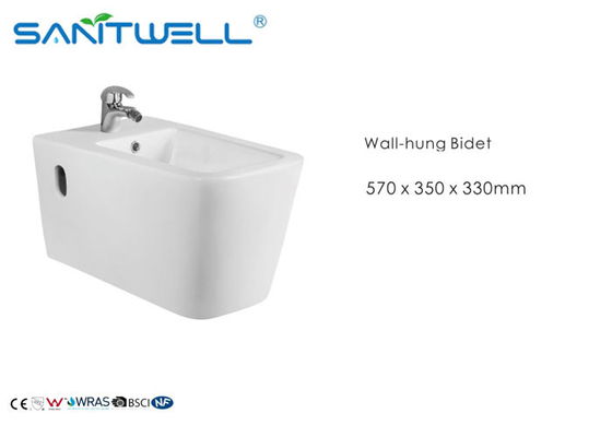 Bathroom Wall Hung Bidet WC Female Ceramic Clean Vagina 570*350*330mm
