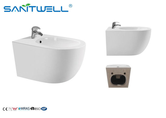 Bathroom Wc White Wall Hung Bidet 520*370*305 mm size , Floor mounted bidet