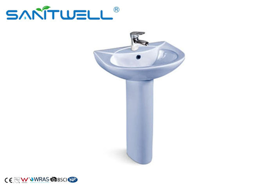 Ttwo pieces bathroom pedestal basins , ceramic wash basin OEM